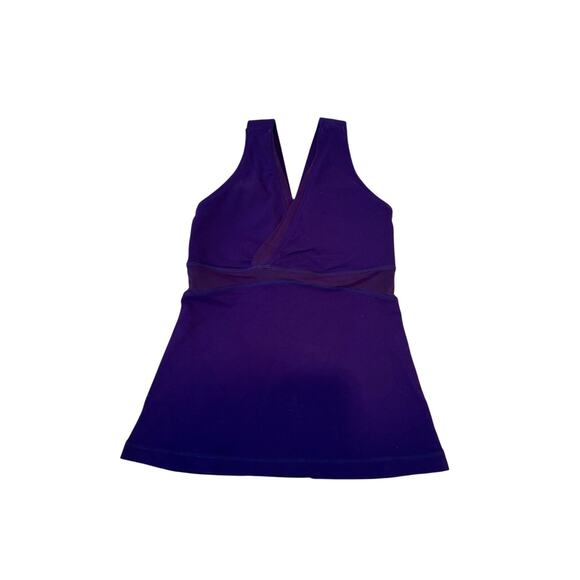 Lululemon Tank Top Soft Cup Size 6 Bra Dark Purple Workout Yoga Exercise Gym - Picture 3 of 4